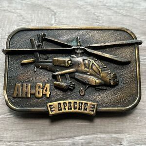 Collectors AH-64 Apache helicopter belt buckle